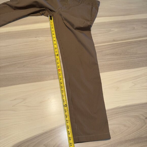 Bonobos Golf Brown Cream Red Print Slim Fit Pants Men's 32/32 - Picture 6 of 7